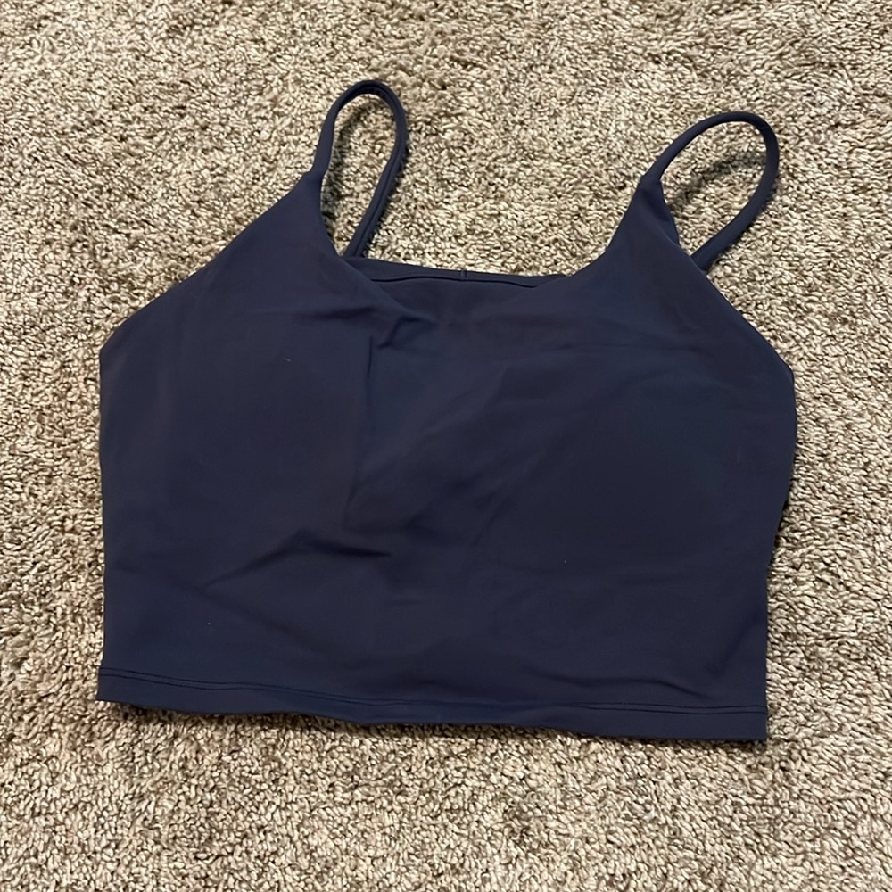 Paragon Fitwear- Dusty Blue Sierra cropped sports bra/tank top. Size S